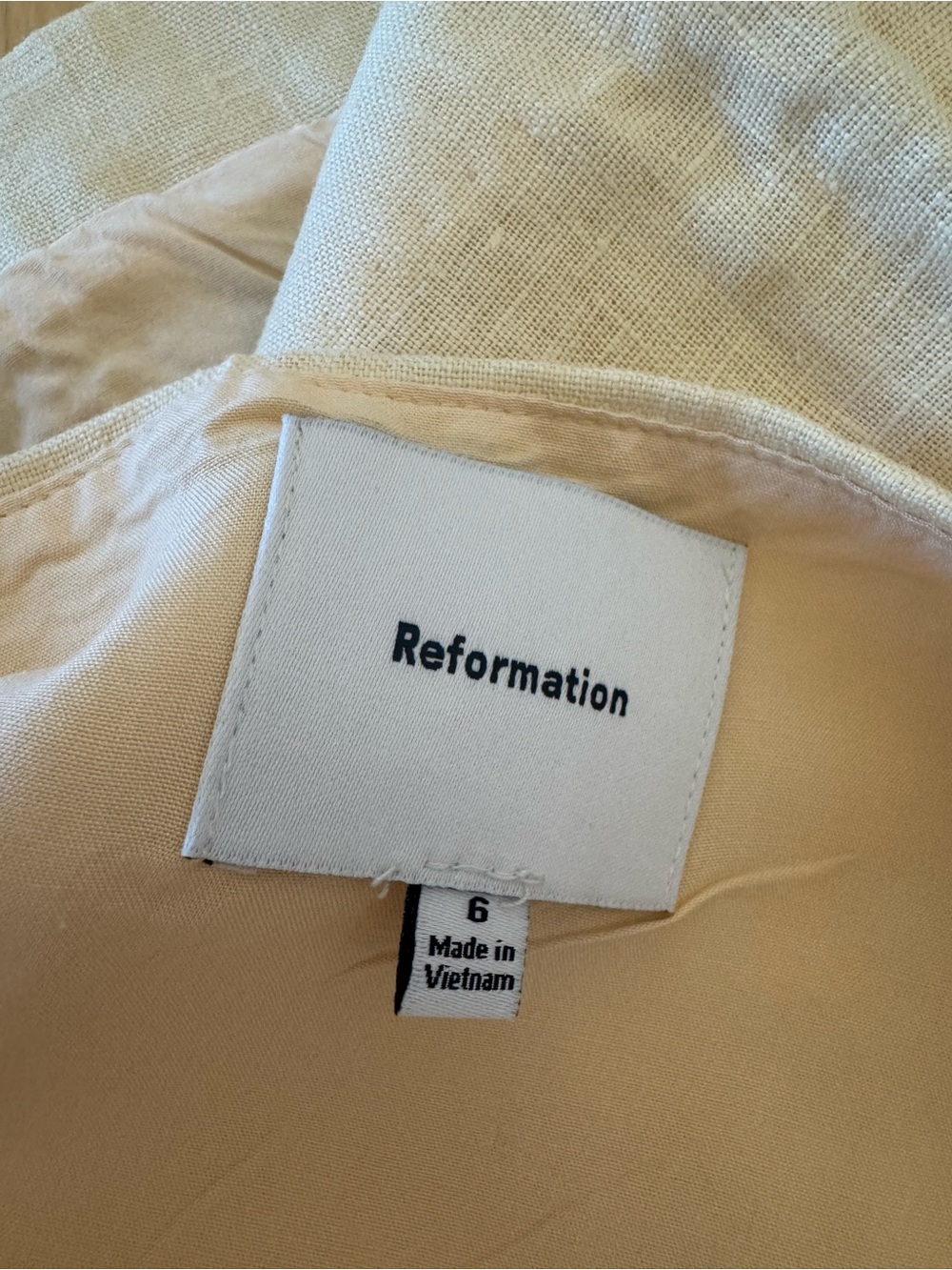 Reformation Ren Yellow Linen Mini Skirt - Picture 5 of 5